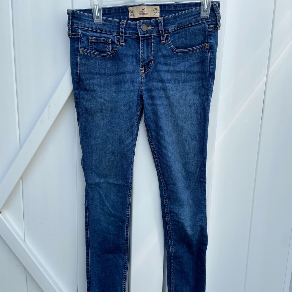hollister blue skinny jean